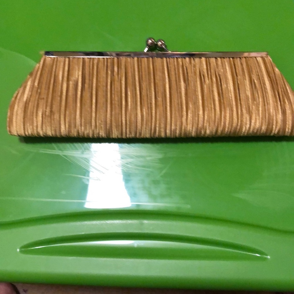 Gold with silver accents clutch
